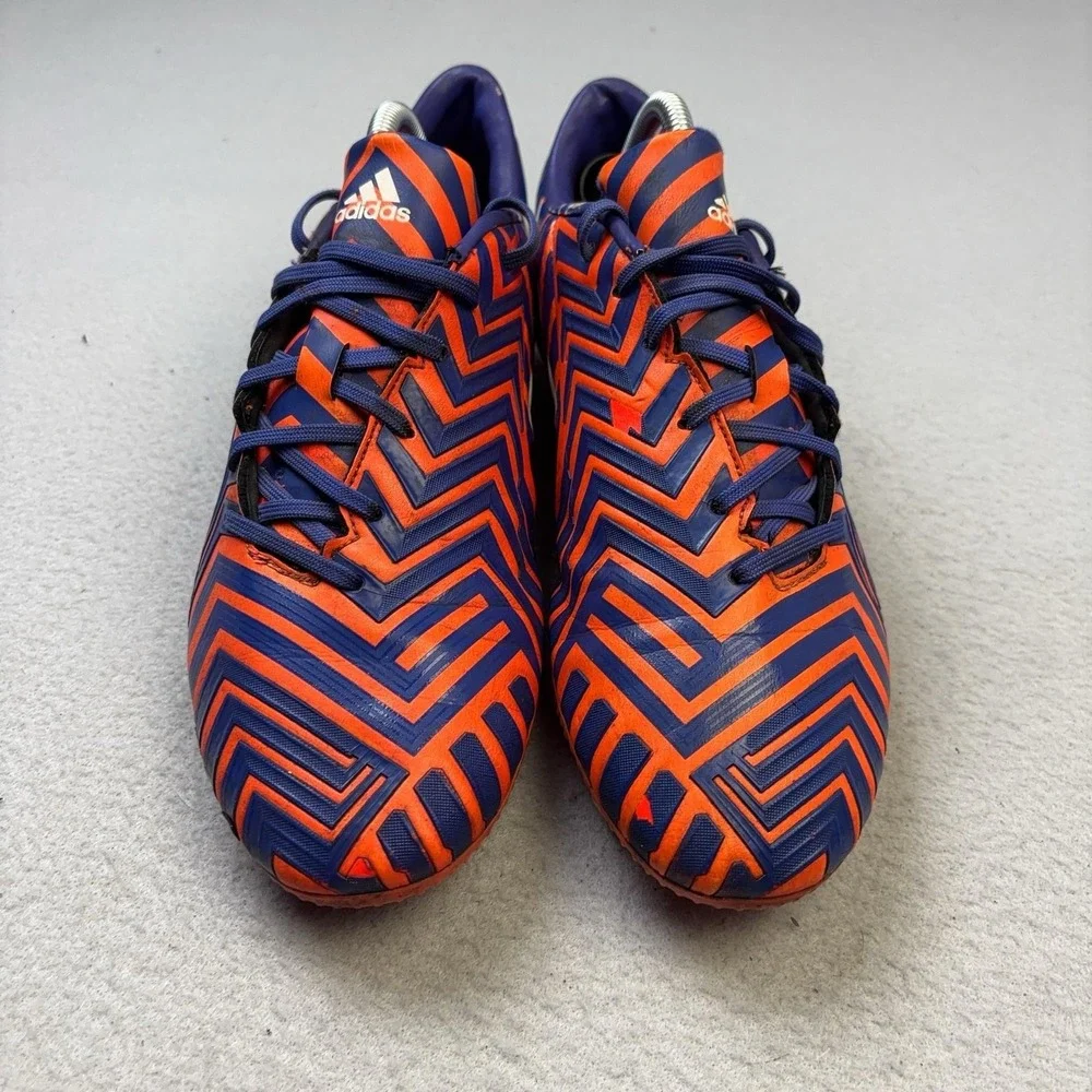 Adidas Predator Shoes Mens Size 11 Orange Blue Striped Soccer Cleats B35472